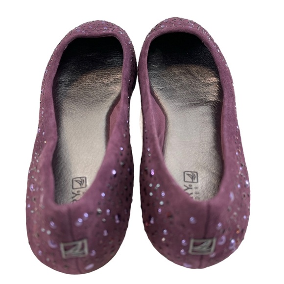 Sperry Suede Rhinestone Embellished Flat Shoes - Picture 7 of 13